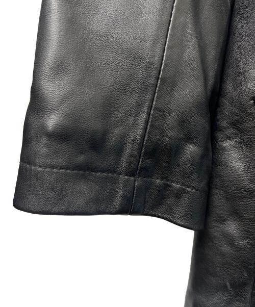 LIUGOO（リューグー）LIUGOO (リューグー) ラムレザーコート ブラック サイズ:ＬＬの古着・服飾アイテム