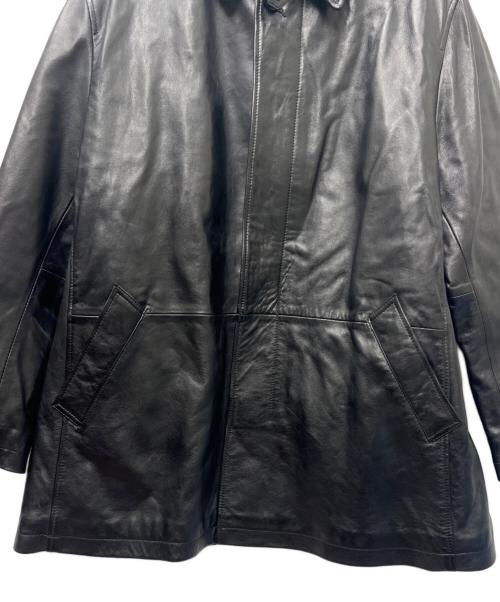 LIUGOO（リューグー）LIUGOO (リューグー) ラムレザーコート ブラック サイズ:ＬＬの古着・服飾アイテム