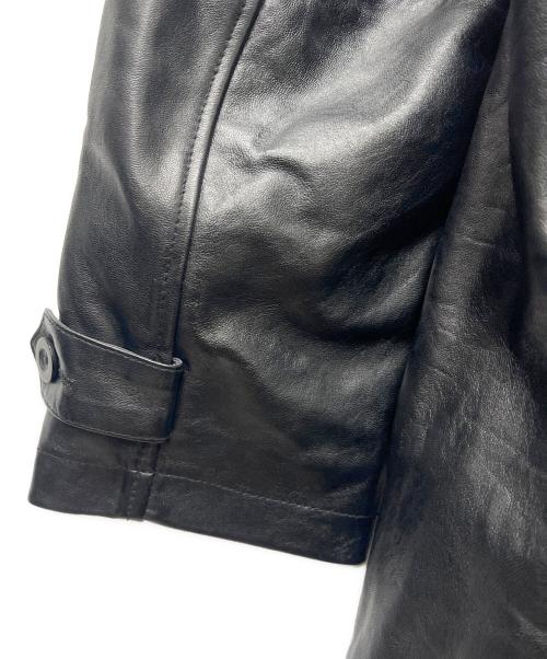 LIUGOO（リューグー）LIUGOO (リューグー) ラムレザーコート ブラック サイズ:ＬＬの古着・服飾アイテム