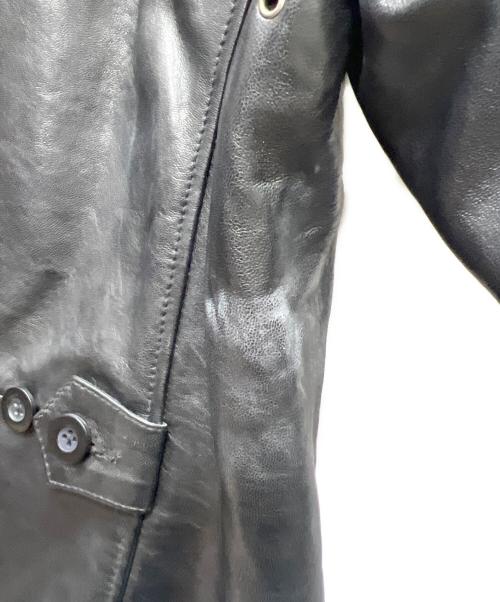 LIUGOO（リューグー）LIUGOO (リューグー) ラムレザーコート ブラック サイズ:ＬＬの古着・服飾アイテム