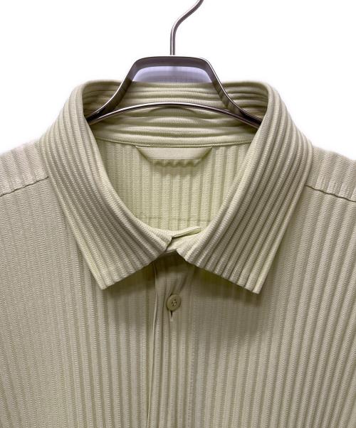 HOMME PLISSE ISSEY MIYAKE（オム プリッセ イッセイ ミヤケ）HOMME PLISSE ISSEY MIYAKE (オム プリッセ イッセイ ミヤケ) プリーツシャツ ライトグリーン サイズ:４の古着・服飾アイテム