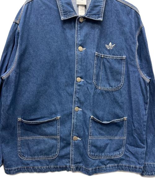 adidas（アディダス）adidas (アディダス) デニムジャケット インディゴ サイズ:Ｌの古着・服飾アイテム