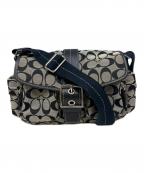 COACHコーチ）の古着「ショルダーバッグ　COACH（コーチ）　6835」｜グレー×ブラック