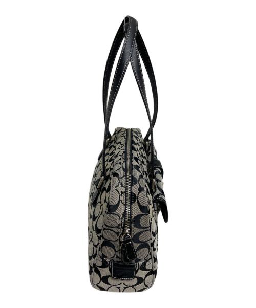 COACH（コーチ）COACH (コーチ) ハンドバッグ グレー×ブラックの古着・服飾アイテム