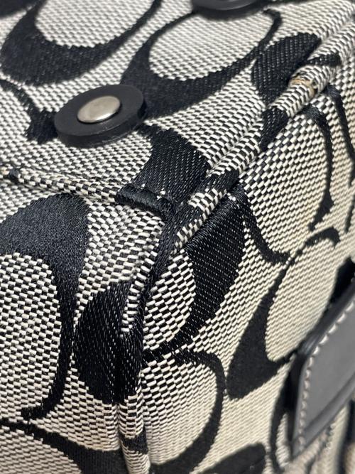 COACH（コーチ）COACH (コーチ) ハンドバッグ グレー×ブラックの古着・服飾アイテム
