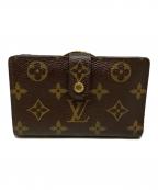 LOUIS VUITTONルイ ヴィトン）の古着「がま口財布　LOUIS VUITTON（ルイ ヴィトン）M61674　モノグラムポルトフォイユ・ヴィエノワ」｜ブラウン
