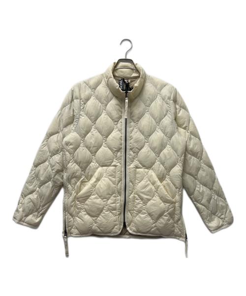 TAION（タイオン）TAION (タイオン) ミリタリー ハイネックWジップ ダウンジャケット アイボリー サイズ:Ｌの古着・服飾アイテム