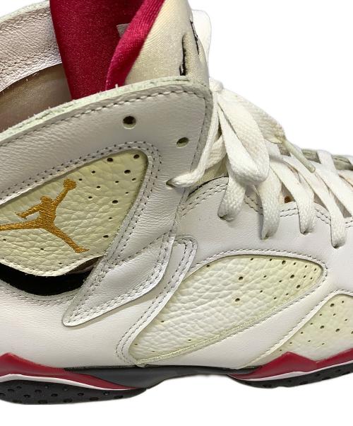 NIKE（ナイキ）NIKE (ナイキ) ハイカットスニーカー　NIKE（ナイキ）　CU9307-106　Air Jordan 7 Retro “Cardinal“ ホワイト×レッド サイズ:28cmの古着・服飾アイテム