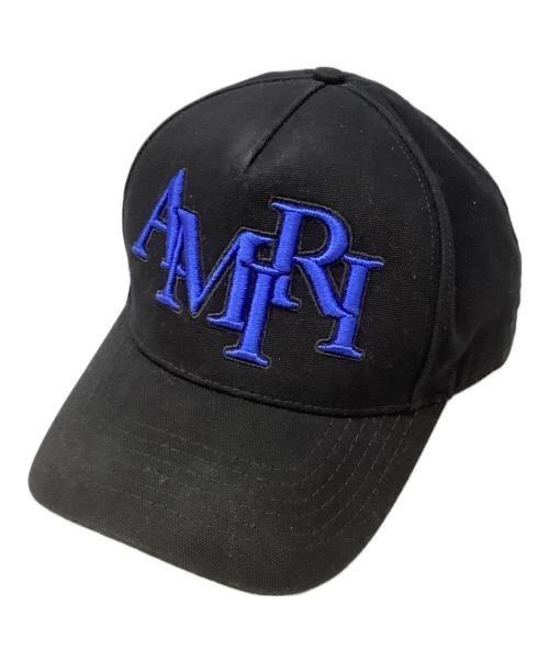 AMIRI（アミリ）AMIRI (アミリ) コットンベースボールキャップ　AMIRI（アミリ） ブラック×ブルーの古着・服飾アイテム
