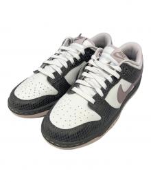 NIKE（ナイキ）の古着「ローカットスニーカー　NIKE（ナイキ）　HV6932-299　Dunk Low SE Snakeskin」｜ライトグレー×ホワイト
