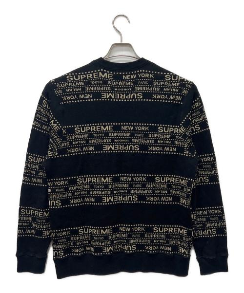 SUPREME（シュプリーム）SUPREME (シュプリーム) クルーネックニット ブラック×ゴールド サイズ:ＸＬの古着・服飾アイテム