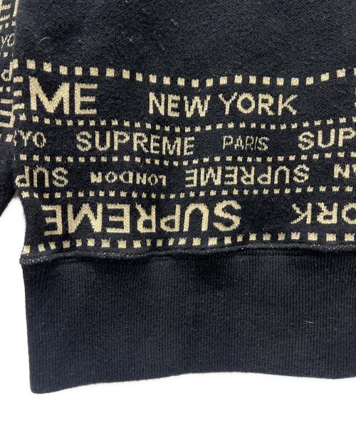 SUPREME（シュプリーム）SUPREME (シュプリーム) クルーネックニット ブラック×ゴールド サイズ:ＸＬの古着・服飾アイテム