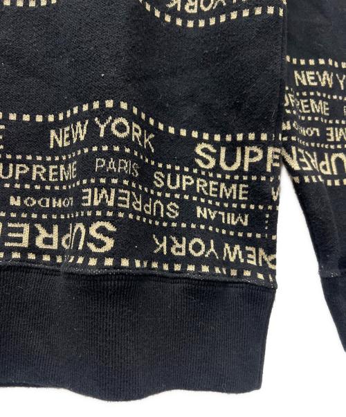 SUPREME（シュプリーム）SUPREME (シュプリーム) クルーネックニット ブラック×ゴールド サイズ:ＸＬの古着・服飾アイテム