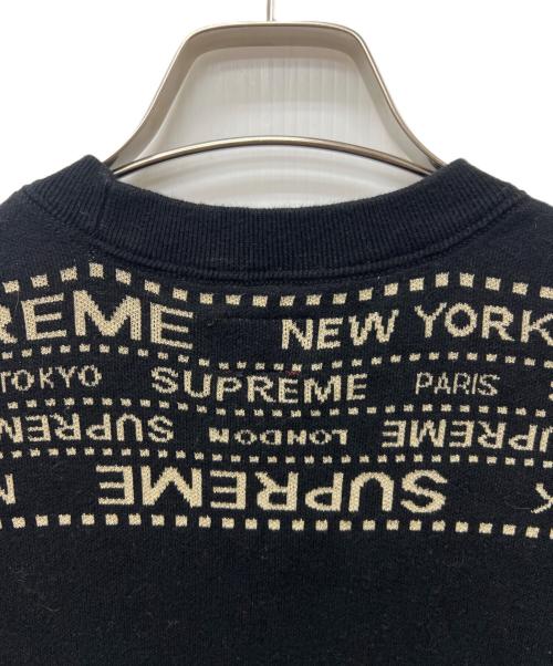 SUPREME（シュプリーム）SUPREME (シュプリーム) クルーネックニット ブラック×ゴールド サイズ:ＸＬの古着・服飾アイテム