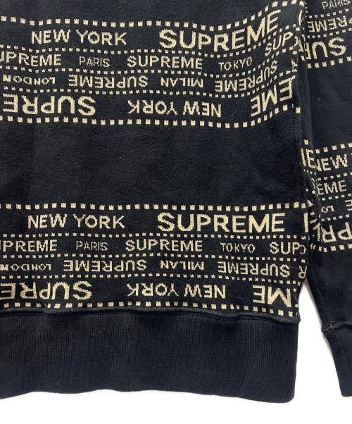 SUPREME（シュプリーム）SUPREME (シュプリーム) クルーネックニット ブラック×ゴールド サイズ:ＸＬの古着・服飾アイテム