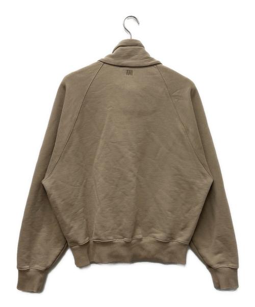 ami（アミ）ami (アミ) ハートロゴハーフジップスウェット ベージュ サイズ:ＸＬの古着・服飾アイテム