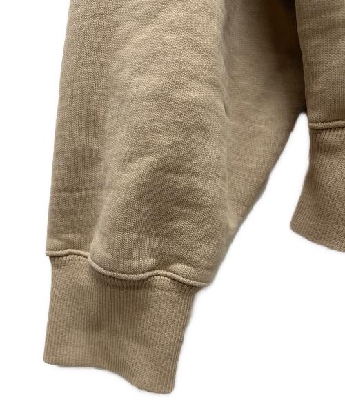 ami（アミ）ami (アミ) ハートロゴハーフジップスウェット ベージュ サイズ:ＸＬの古着・服飾アイテム