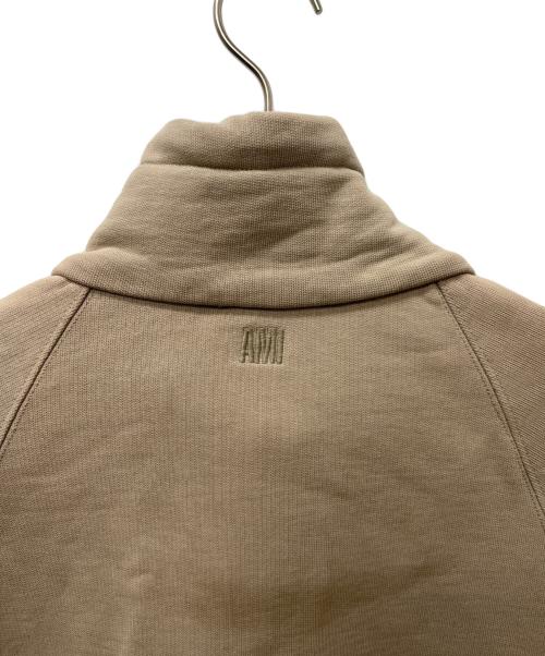 ami（アミ）ami (アミ) ハートロゴハーフジップスウェット ベージュ サイズ:ＸＬの古着・服飾アイテム