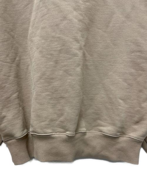 ami（アミ）ami (アミ) ハートロゴハーフジップスウェット ベージュ サイズ:ＸＬの古着・服飾アイテム