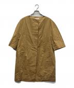 MARNIマルニ）の古着「ノーカラーコート」｜ベージュ