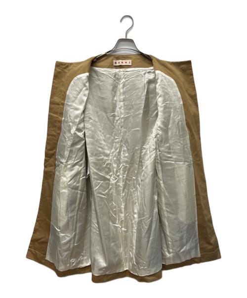 MARNI（マルニ）MARNI (マルニ) ノーカラーコート ベージュ サイズ:４２の古着・服飾アイテム
