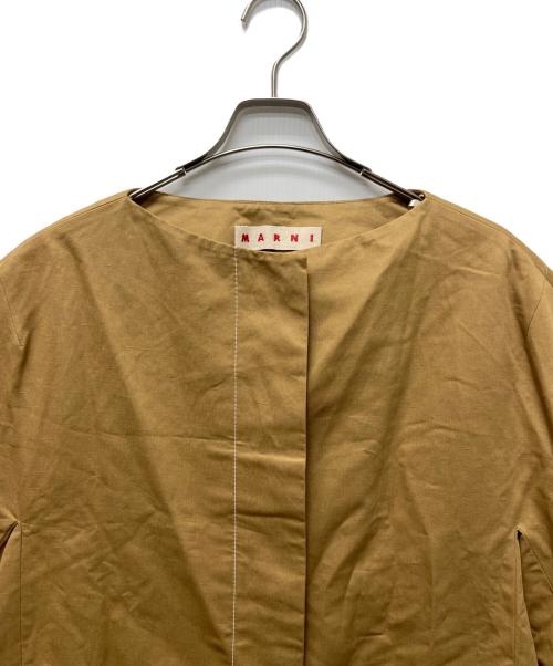 MARNI（マルニ）MARNI (マルニ) ノーカラーコート ベージュ サイズ:４２の古着・服飾アイテム