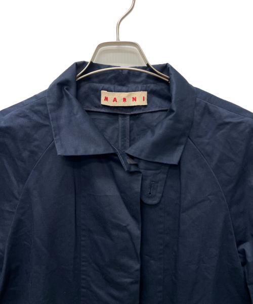 MARNI（マルニ）MARNI (マルニ) ステンカラーコート ネイビー サイズ:４２の古着・服飾アイテム