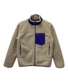 Patagonia（パタゴニア）の古着「Kids' Classic Retro-X Jacket」｜アイボリー×パープル