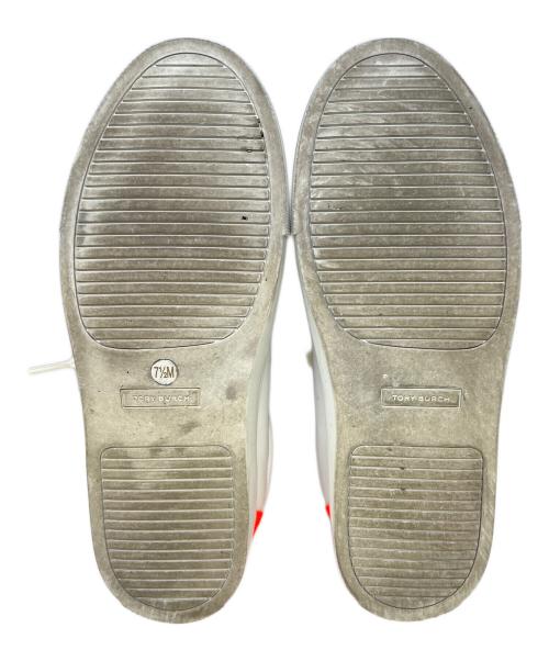 TORY BURCH（トリーバーチ）TORY BURCH (トリーバーチ) スニーカー　TORY BURCH（トリーバーチ）　 ホワイト×グレー サイズ:25cmの古着・服飾アイテム