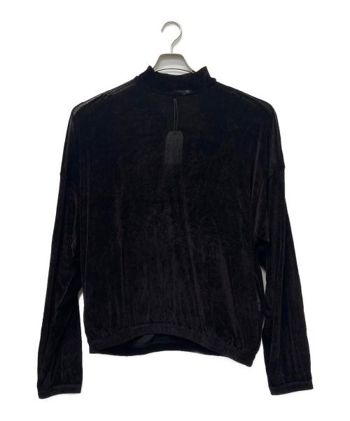 SASQUATCHfabrix.（サスクワッチファブリックス）SASQUATCHfabrix. (サスクワッチファブリックス) SHINY VELOUR MOCKNECK レッド サイズ:Ｌの古着・服飾アイテム