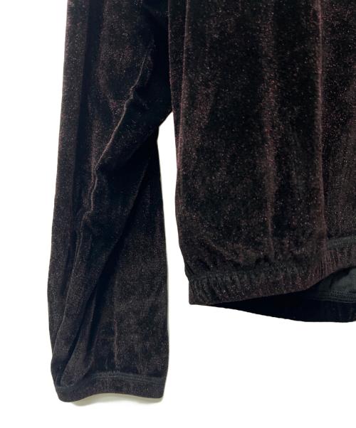 SASQUATCHfabrix.（サスクワッチファブリックス）SASQUATCHfabrix. (サスクワッチファブリックス) SHINY VELOUR MOCKNECK レッド サイズ:Ｌの古着・服飾アイテム