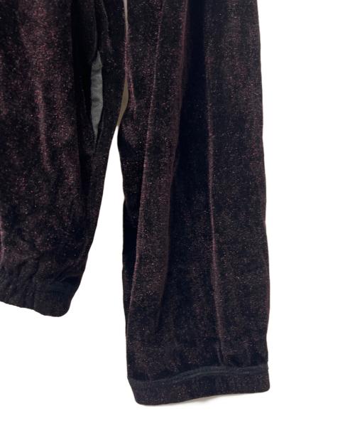 SASQUATCHfabrix.（サスクワッチファブリックス）SASQUATCHfabrix. (サスクワッチファブリックス) SHINY VELOUR MOCKNECK レッド サイズ:Ｌの古着・服飾アイテム