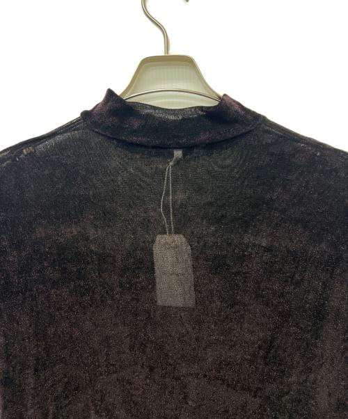 SASQUATCHfabrix.（サスクワッチファブリックス）SASQUATCHfabrix. (サスクワッチファブリックス) SHINY VELOUR MOCKNECK レッド サイズ:Ｌの古着・服飾アイテム