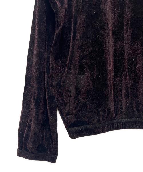 SASQUATCHfabrix.（サスクワッチファブリックス）SASQUATCHfabrix. (サスクワッチファブリックス) SHINY VELOUR MOCKNECK レッド サイズ:Ｌの古着・服飾アイテム
