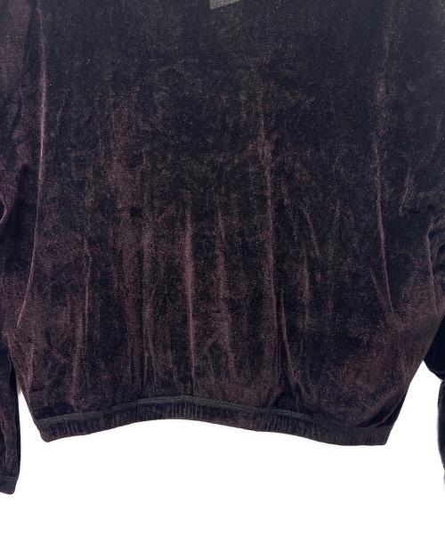SASQUATCHfabrix.（サスクワッチファブリックス）SASQUATCHfabrix. (サスクワッチファブリックス) SHINY VELOUR MOCKNECK レッド サイズ:Ｌの古着・服飾アイテム