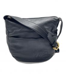 LOEWE（ロエベ）の古着「アナグラム レザーショルダーバッグ」｜ブラック