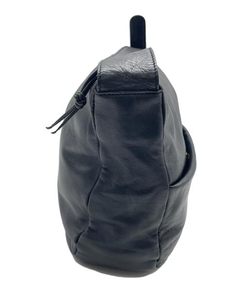 LOEWE（ロエベ）LOEWE (ロエベ) アナグラム レザーショルダーバッグ ブラックの古着・服飾アイテム
