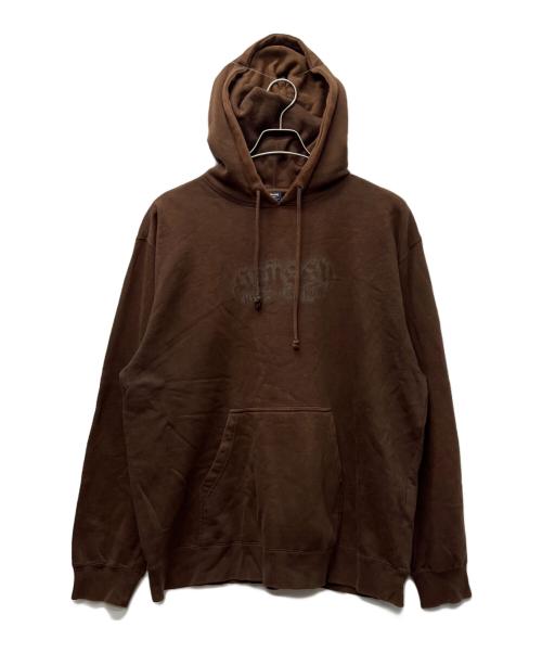 stussy（ステューシー）stussy (ステューシー) プルオーバーパーカー ブラウン サイズ:Ｌの古着・服飾アイテム