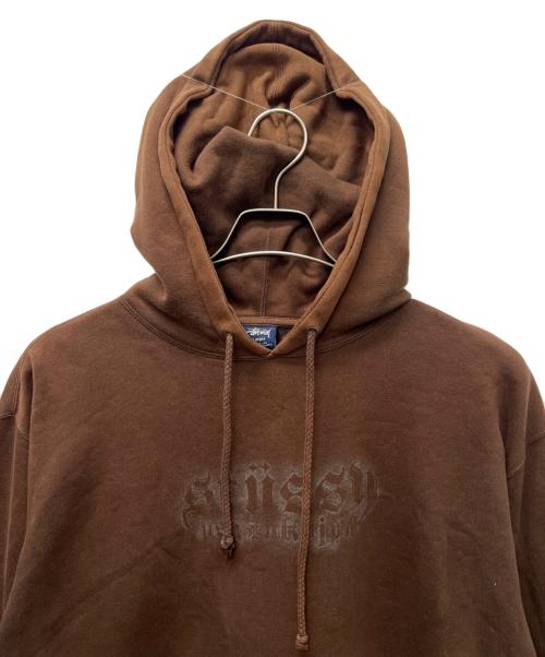 stussy（ステューシー）stussy (ステューシー) プルオーバーパーカー ブラウン サイズ:Ｌの古着・服飾アイテム