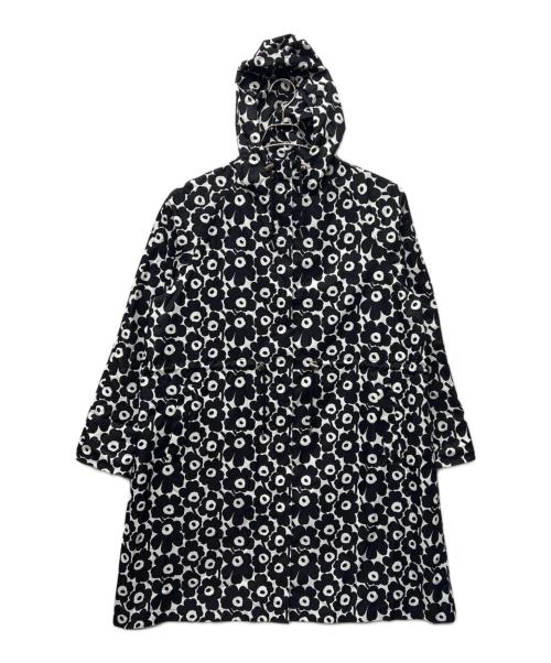 marimekko（マリメッコ）marimekko (マリメッコ) ナイロンコート ブラック×ホワイト サイズ:Ｓの古着・服飾アイテム