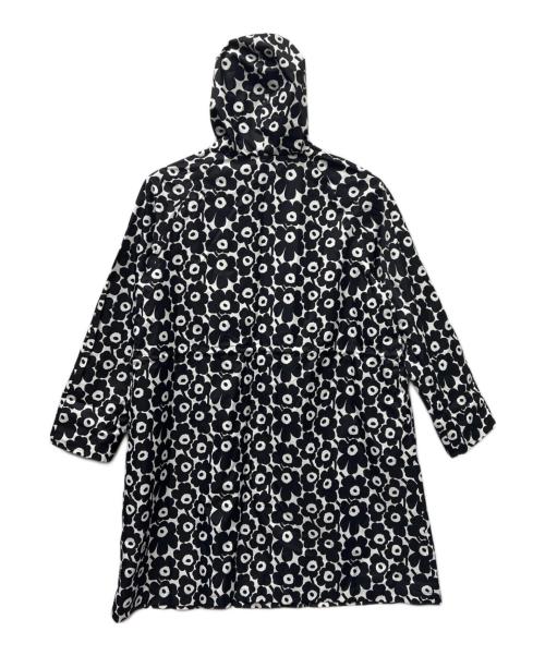 marimekko（マリメッコ）marimekko (マリメッコ) ナイロンコート ブラック×ホワイト サイズ:Ｓの古着・服飾アイテム