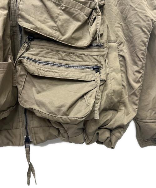 HUMIS（ヒューミス）HUMIS (ヒューミス) DEFORMATION MILITARY PIVOTSLEEVE BLOUSON ブラウン サイズ:Ｍの古着・服飾アイテム
