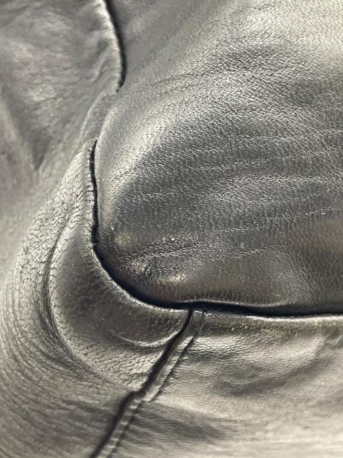Yohji Yamamoto pour homme（ヨウジヤマモト プールオム）Yohji Yamamoto pour homme (ヨウジヤマモト プールオム) レザーショルダーバッグ ブラックの古着・服飾アイテム