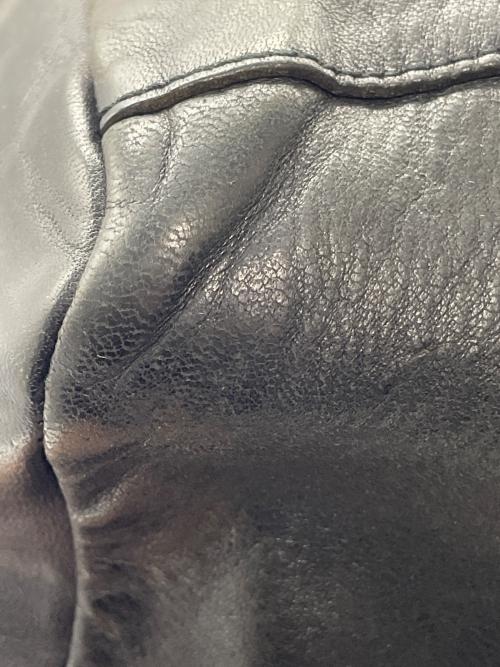 Yohji Yamamoto pour homme（ヨウジヤマモト プールオム）Yohji Yamamoto pour homme (ヨウジヤマモト プールオム) レザーショルダーバッグ ブラックの古着・服飾アイテム