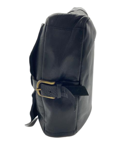 Yohji Yamamoto pour homme（ヨウジヤマモト プールオム）Yohji Yamamoto pour homme (ヨウジヤマモト プールオム) レザーショルダーバッグ ブラックの古着・服飾アイテム