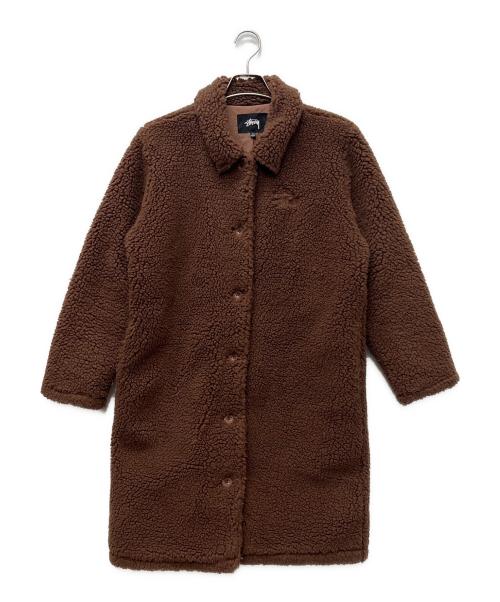 stussy（ステューシー）stussy (ステューシー) Kuna Sherpa Car Coat ブラウン サイズ:Ｓの古着・服飾アイテム