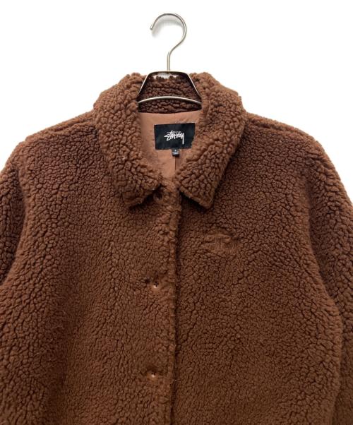 stussy（ステューシー）stussy (ステューシー) Kuna Sherpa Car Coat ブラウン サイズ:Ｓの古着・服飾アイテム