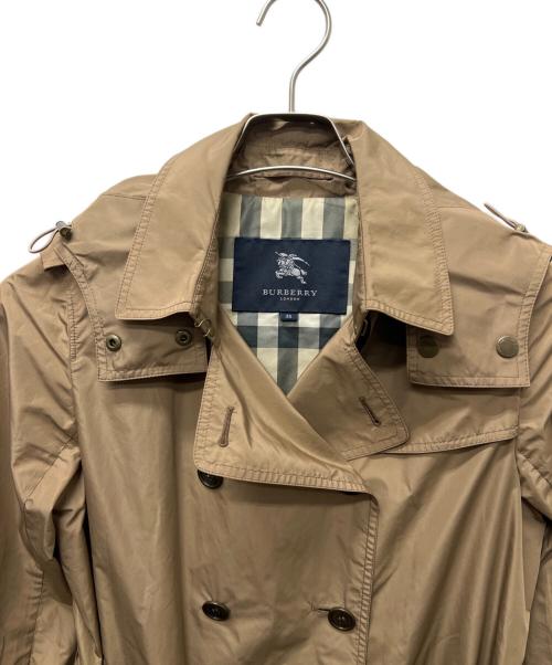 BURBERRY LONDON（バーバリーロンドン）BURBERRY LONDON (バーバリーロンドン) ナイロントレンチコート ブラウン サイズ:３８の古着・服飾アイテム