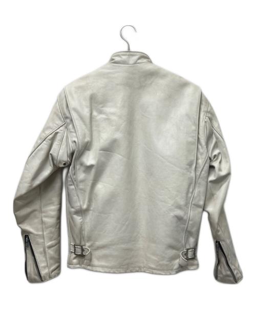 Schott（ショット）Schott (ショット) シングルライダースジャケット ホワイト サイズ:３８の古着・服飾アイテム