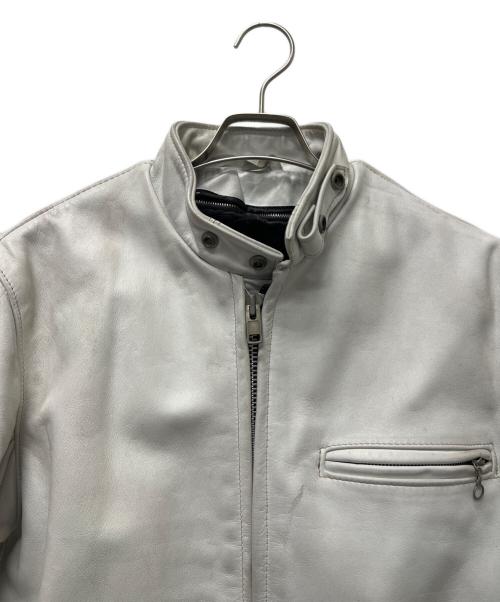 Schott（ショット）Schott (ショット) シングルライダースジャケット ホワイト サイズ:３８の古着・服飾アイテム